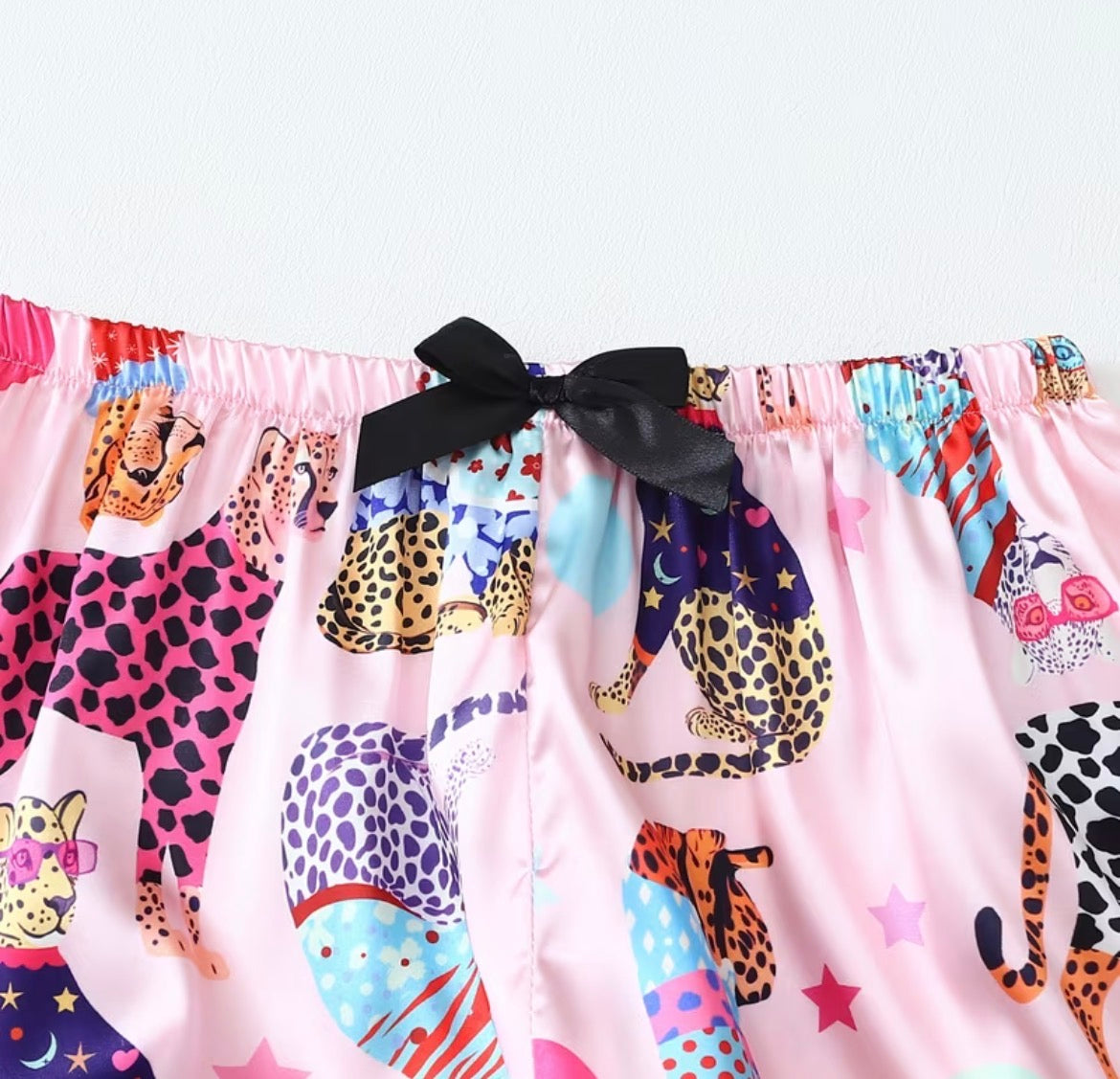 Kids pajamas - pink leopard (long)