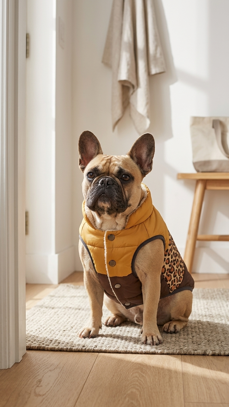 Padded dog winter coat