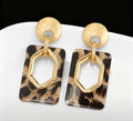 Rectangle drop earrings