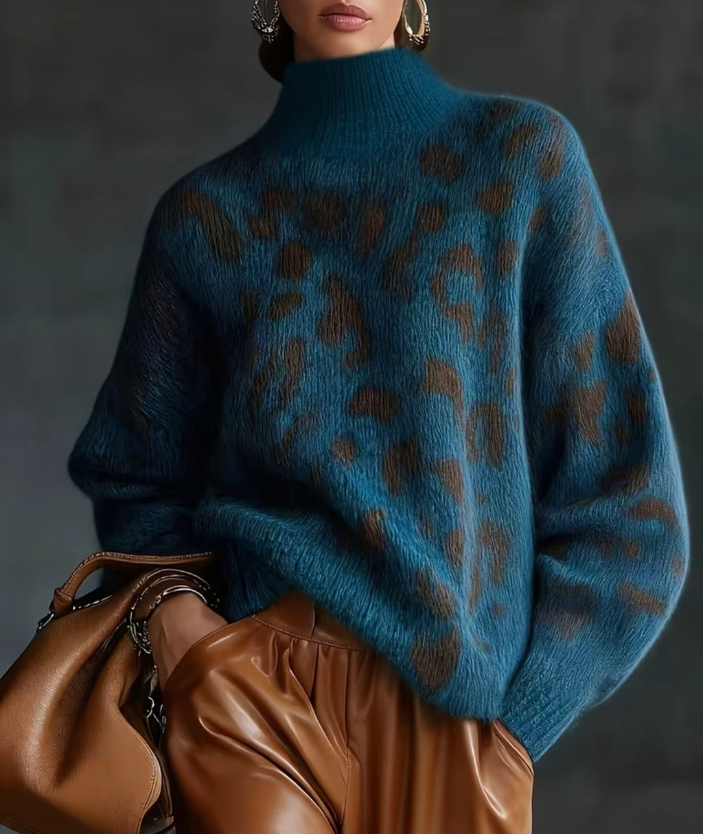 High-neck jersey