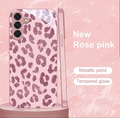 Tempered glass pink phone cover - Samsung