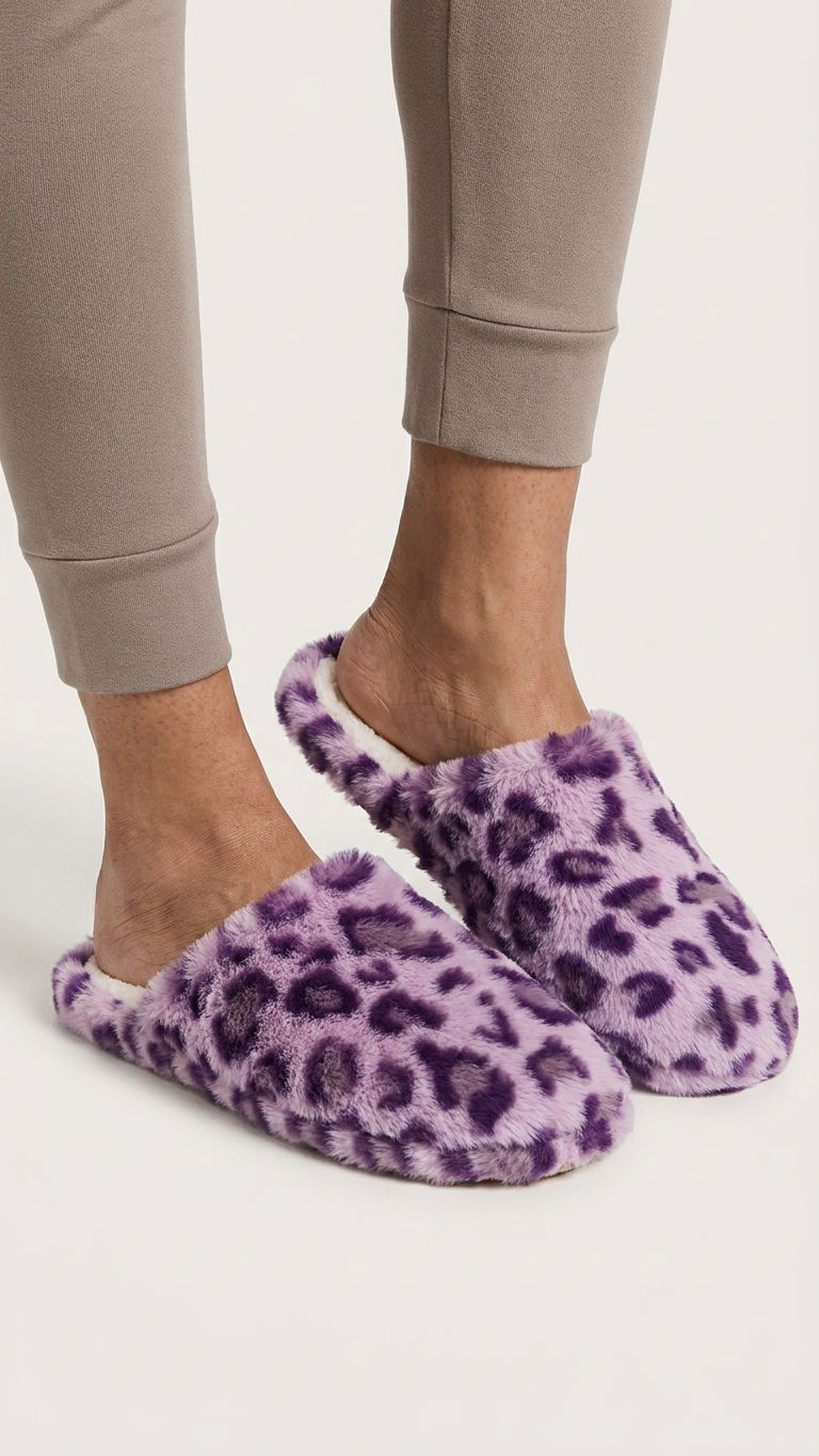 Slippers - plush closed toe