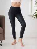 High waist tights/pants - black