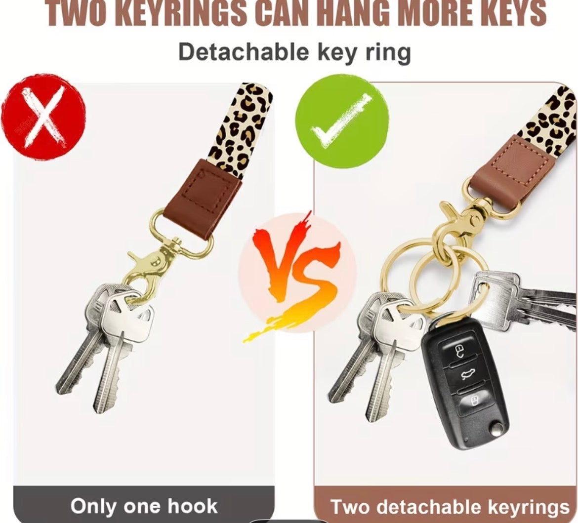 Two ring key chain lanyard
