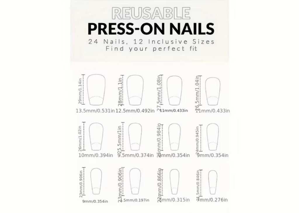Brown Glitter & Gold long press-on nails
