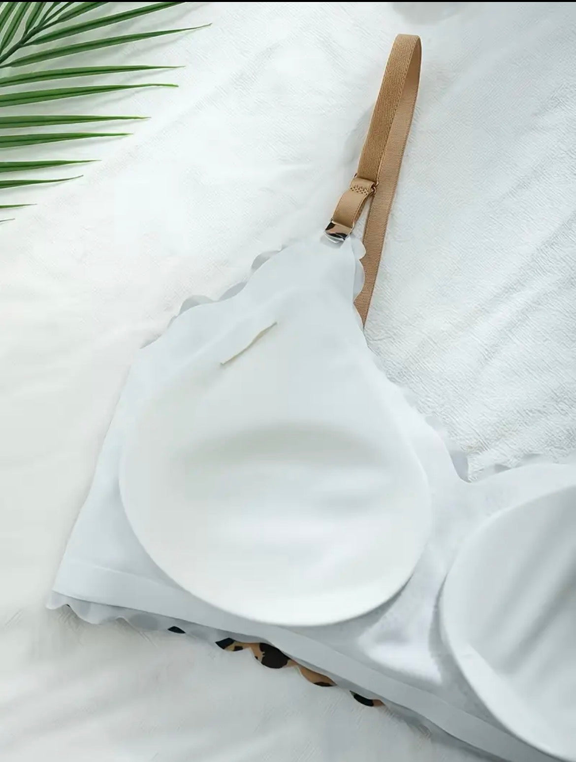 Brown leopard print bra - v-neck