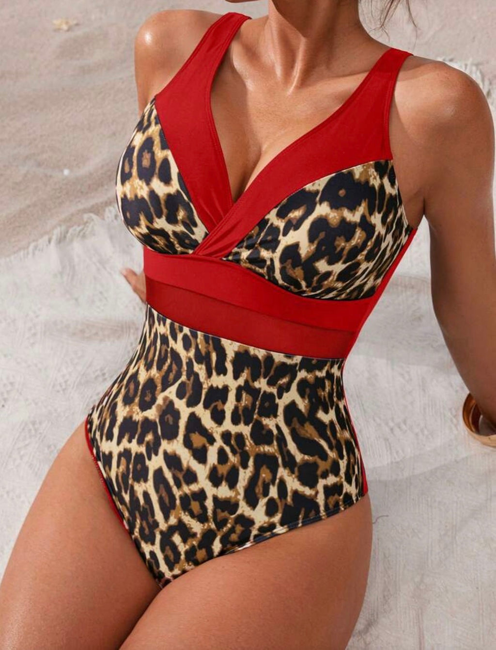 Swimsuit - red back and waist