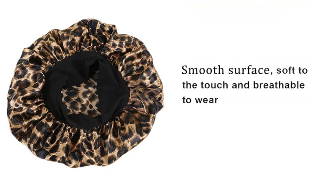 Hair Bonnet - Brown Leopard