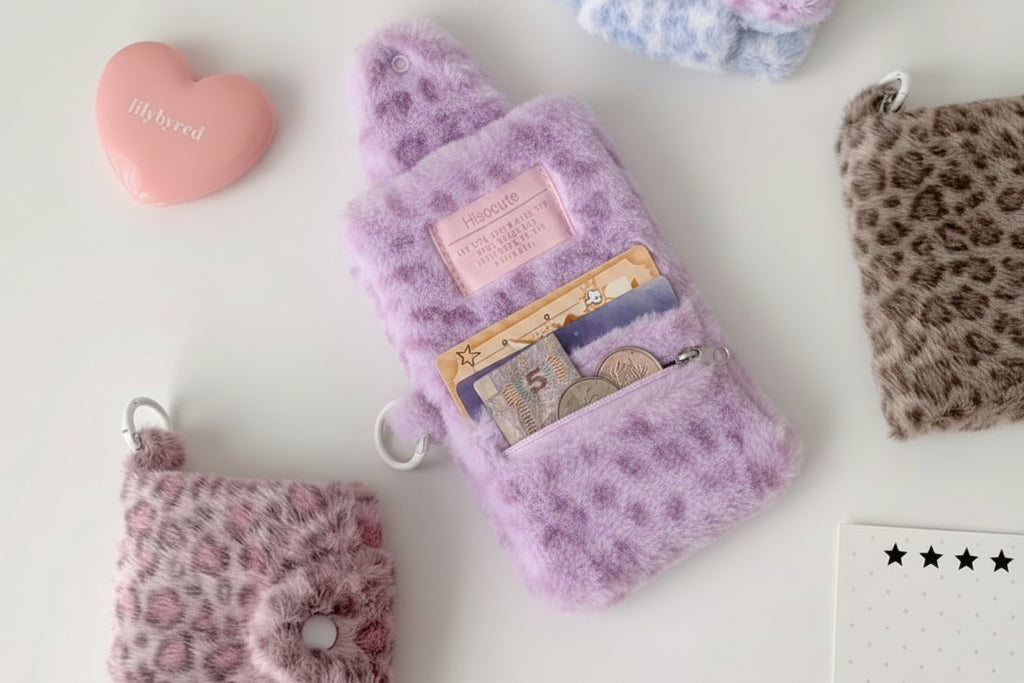 Coin purse - purple plush