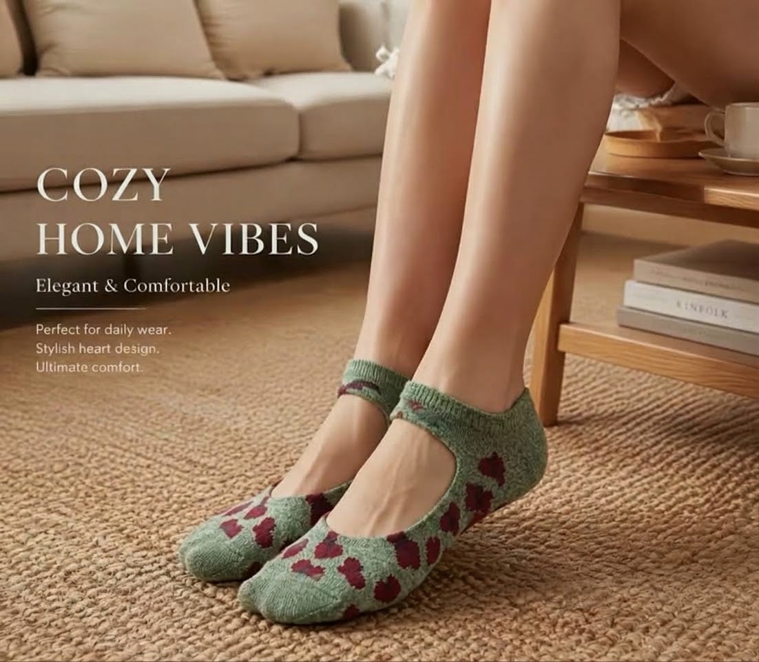 Mary Jane style floor socks