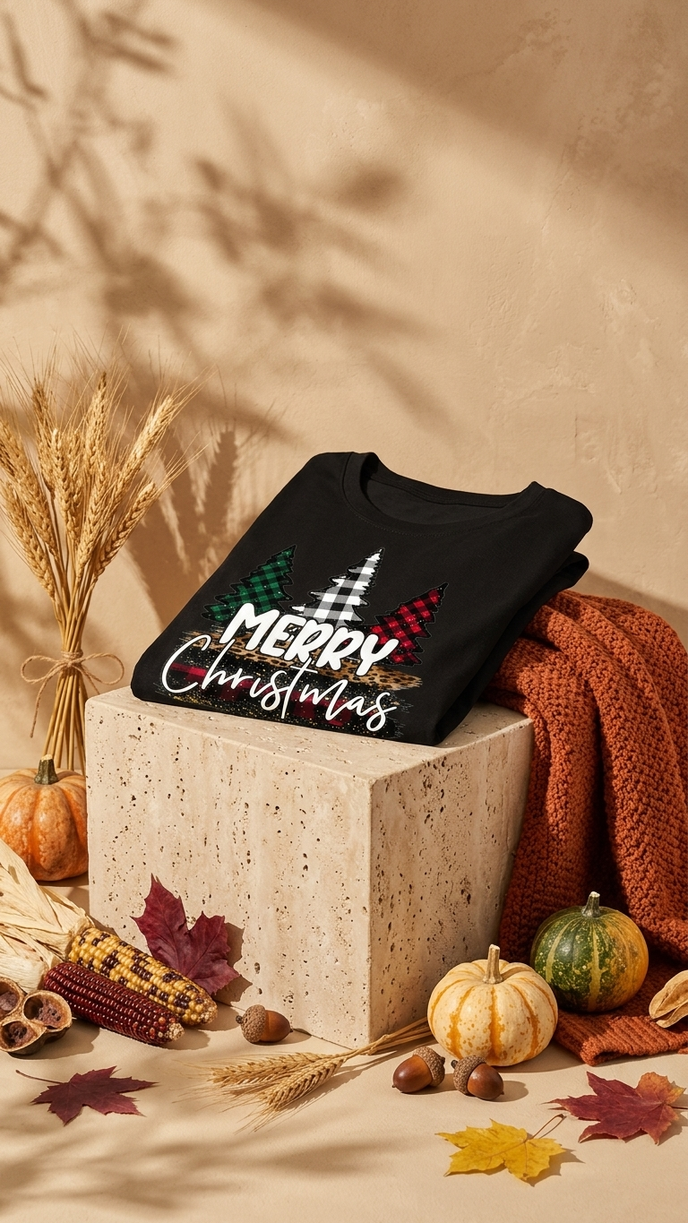 T-shirt dress - Christmas black