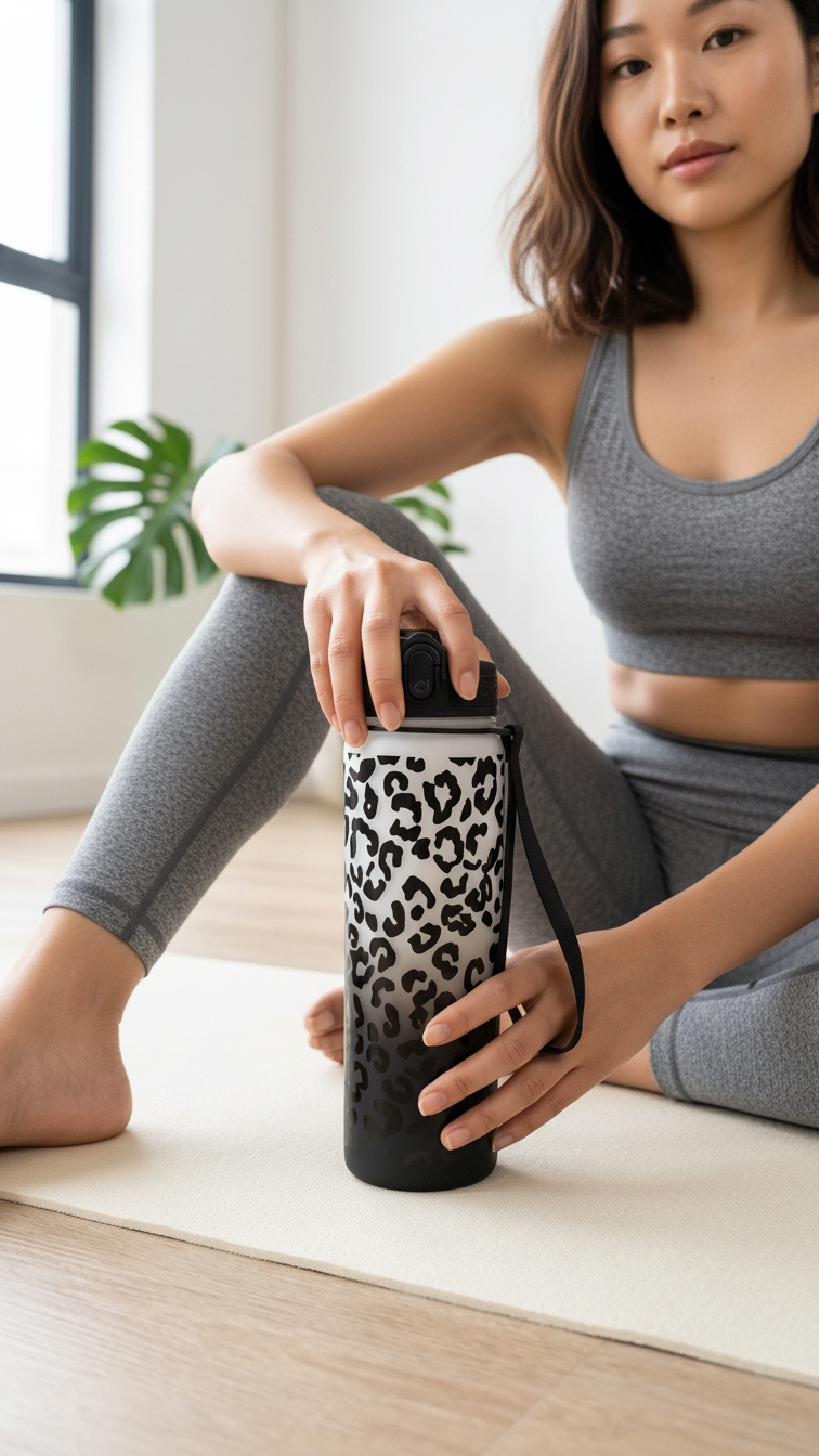 Water bottle - ombré/black