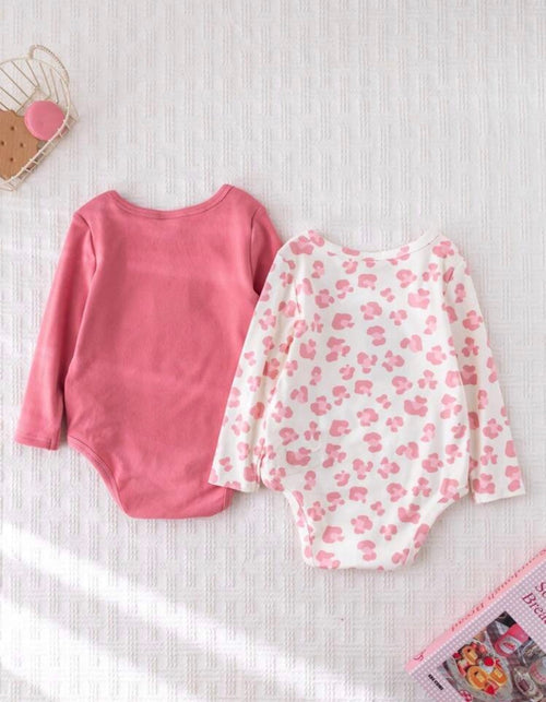Baby girl body suit - 2pc pink and white