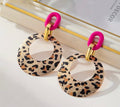 Neon drop earrings - green or pink