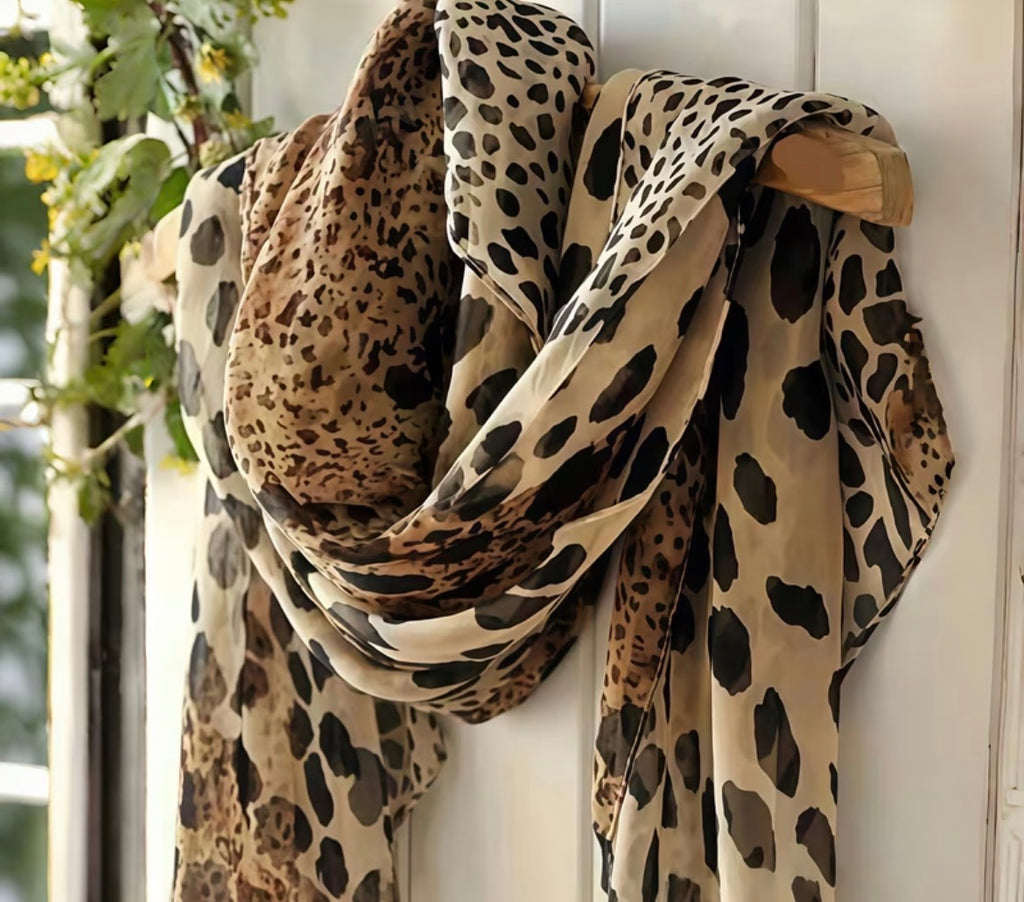 Thin Scarf - brown mix
