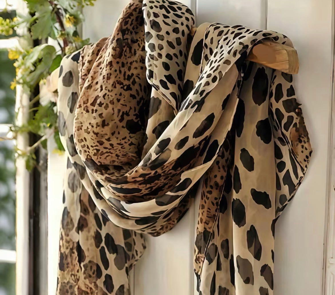 Thin Scarf - brown mix