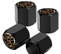 Tyre valve covers - brown & black