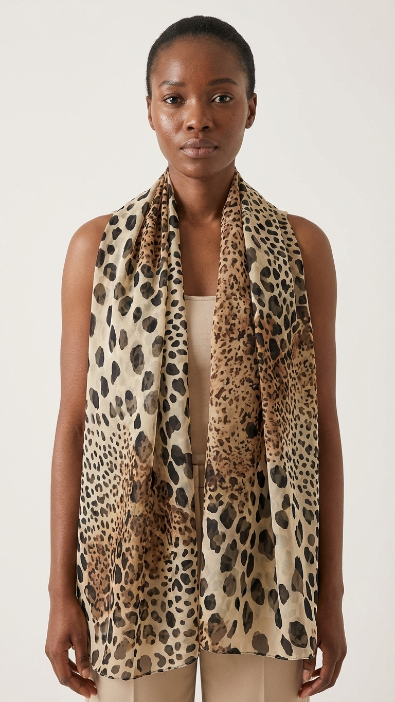 Thin Scarf - brown mix