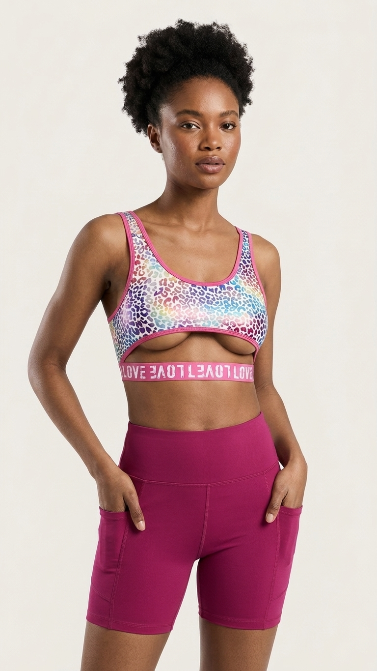 Sexy cut out sport underwear set