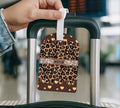 Luggage tags - brown leopard (wild)