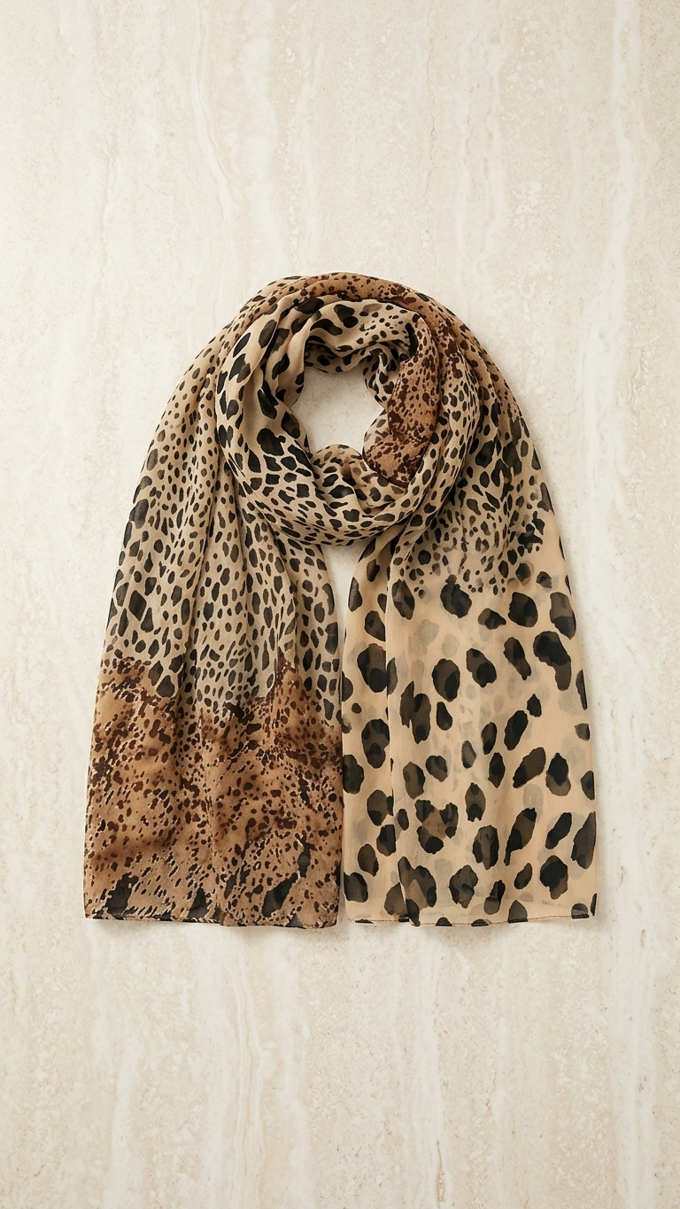 Thin Scarf - brown mix