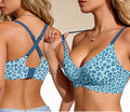 Seamless blue bra