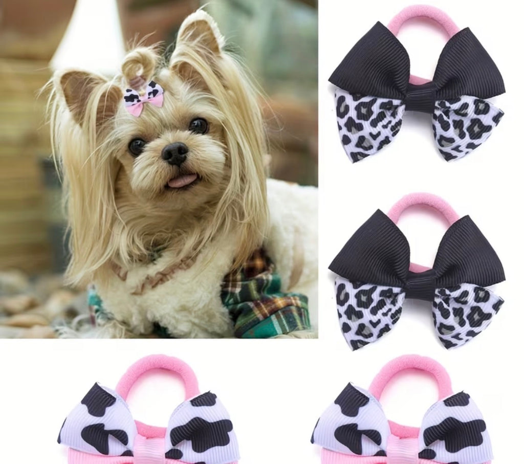 Pet hair bows - pink