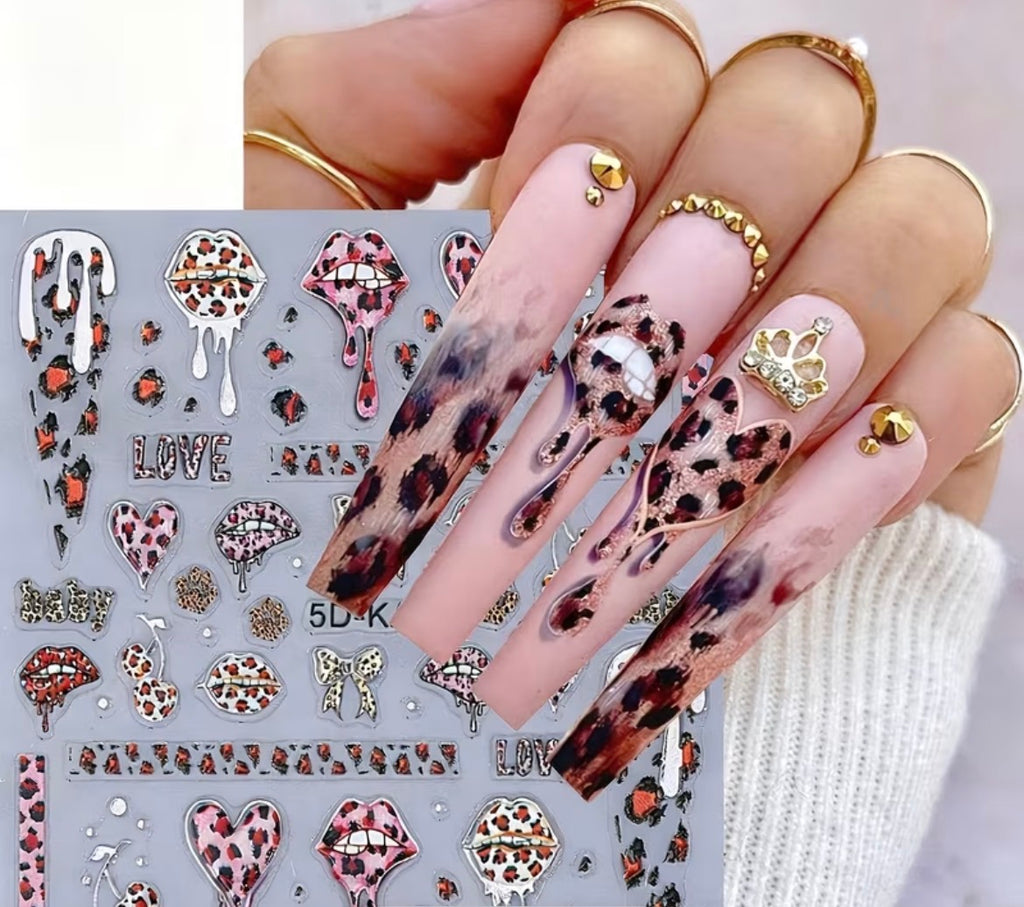 5D nail art sheet