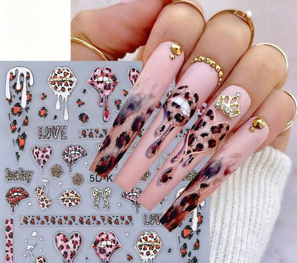 5D nail art sheet