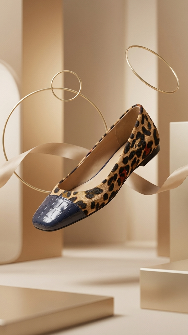 Square toes flat pumps