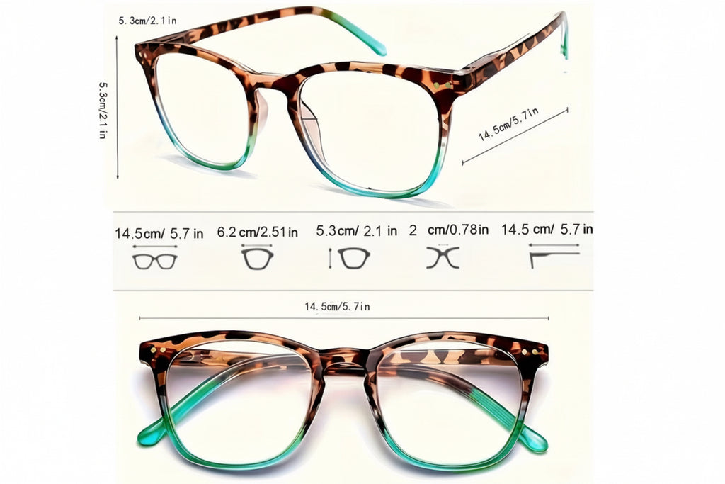 Reading Glasses square turquoise