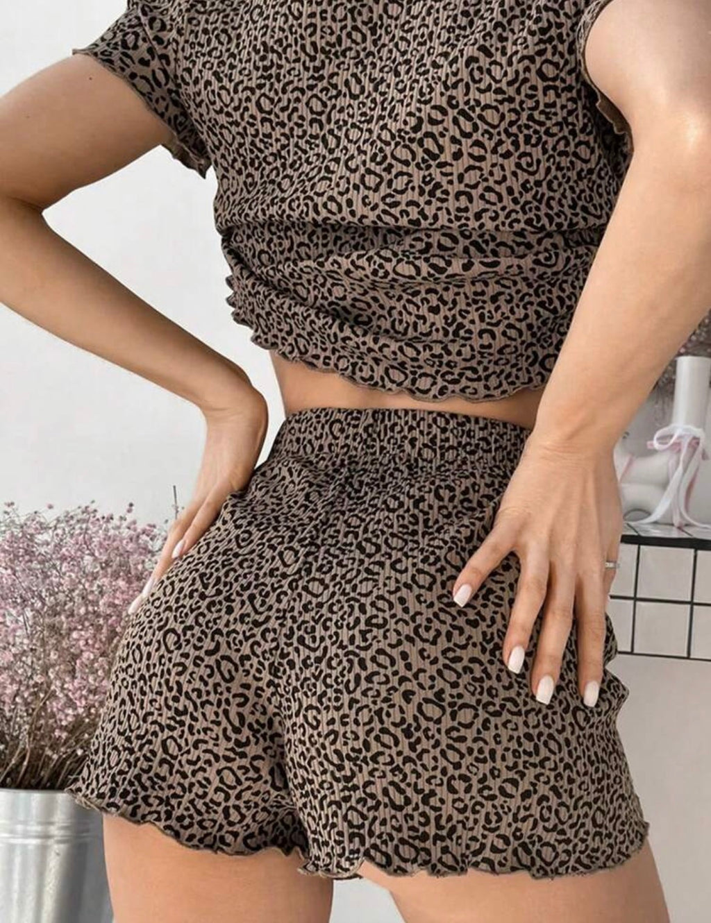 Ribbed 2pc pajama set