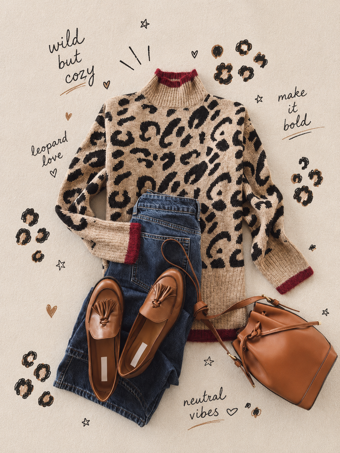 Winter jersey - red crop neck