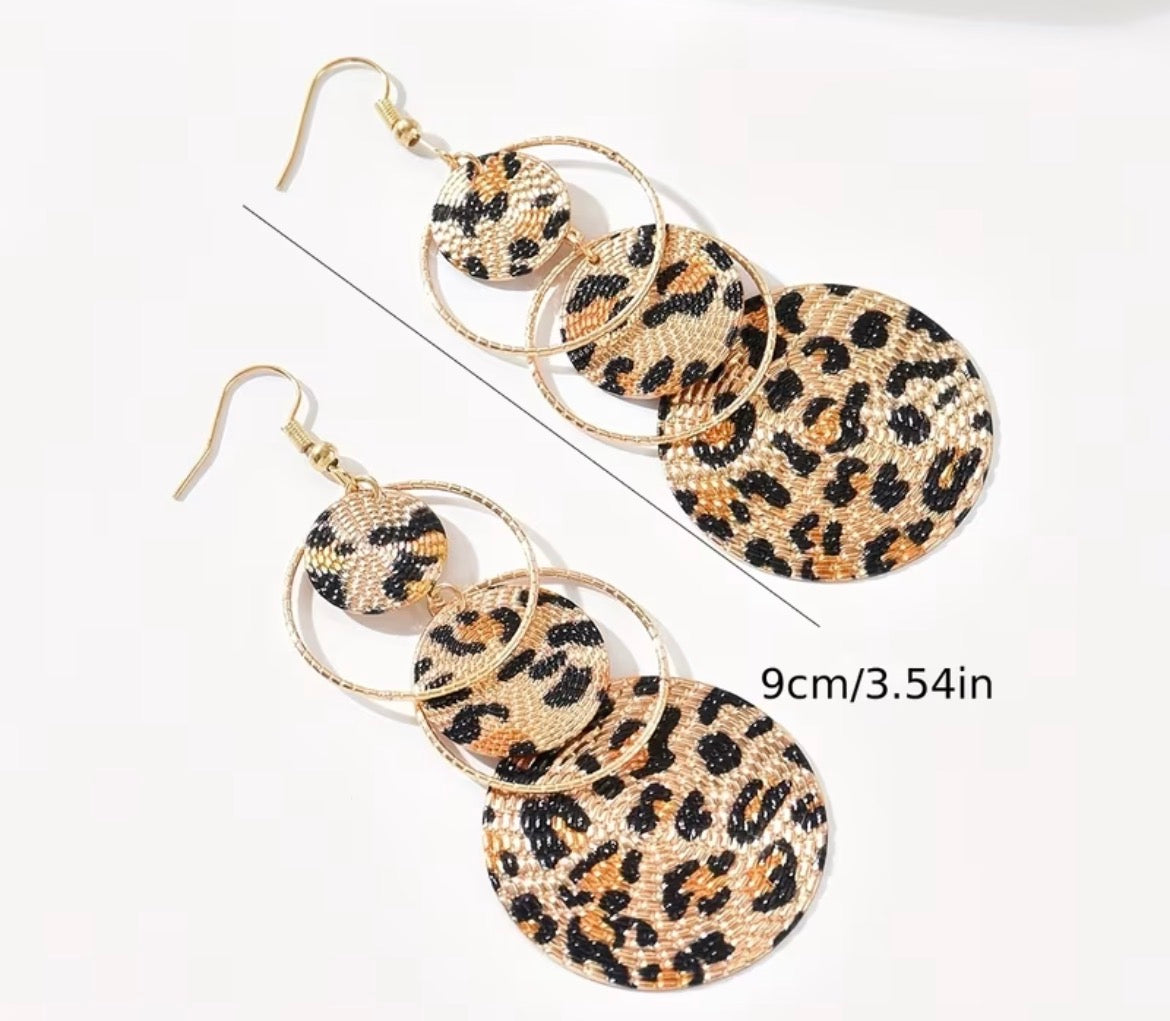 Drop circle earrings- gold