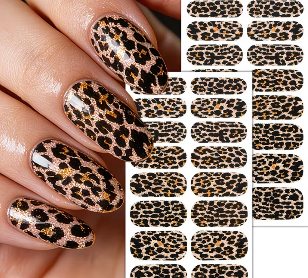 Nail strips/stickers leopard