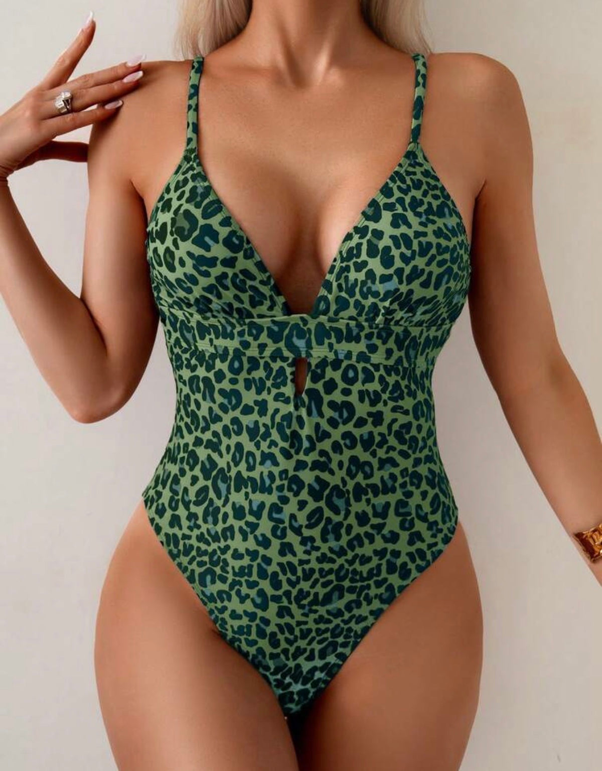 Green one-piece costume