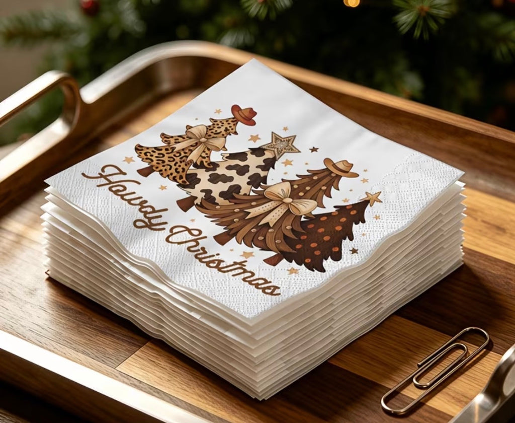 “Howdy Christmas” serviettes