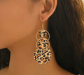 Drop circle earrings- gold