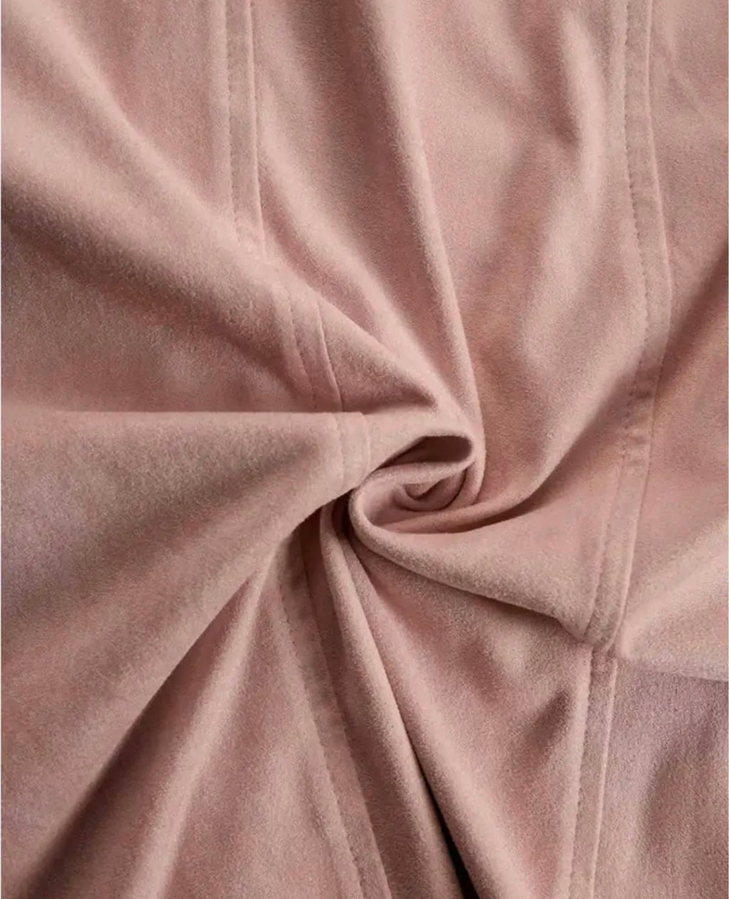 Pink faux suede blouse