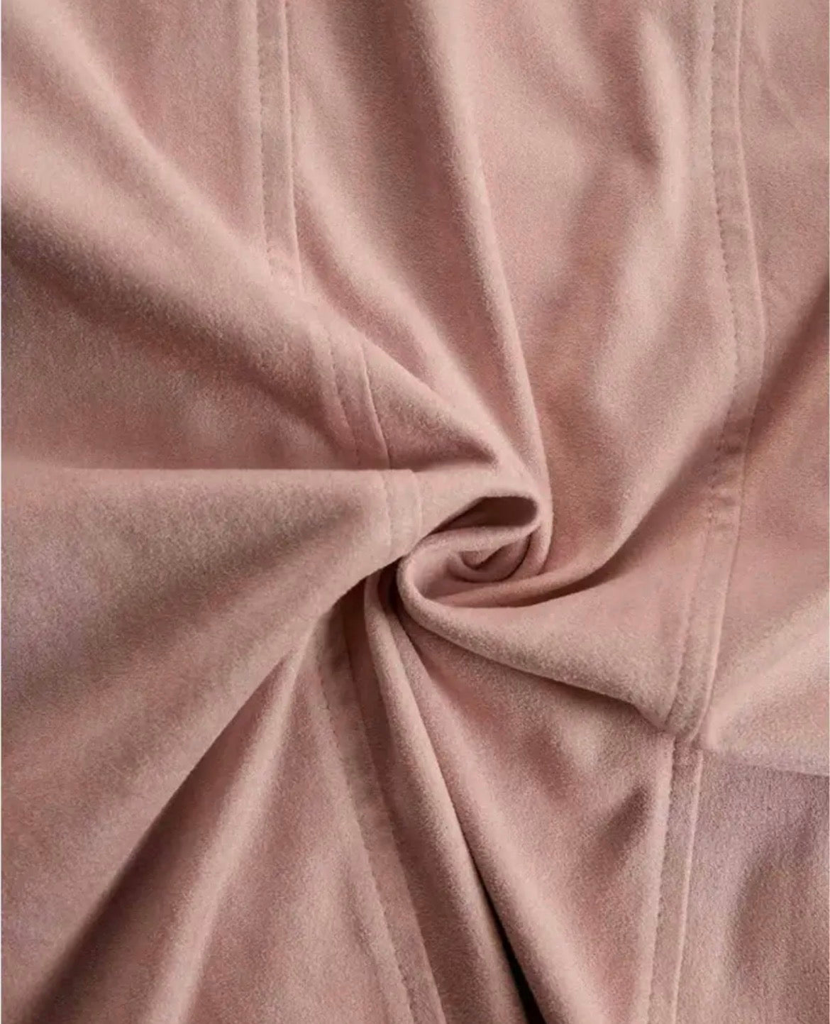 Pink faux suede blouse