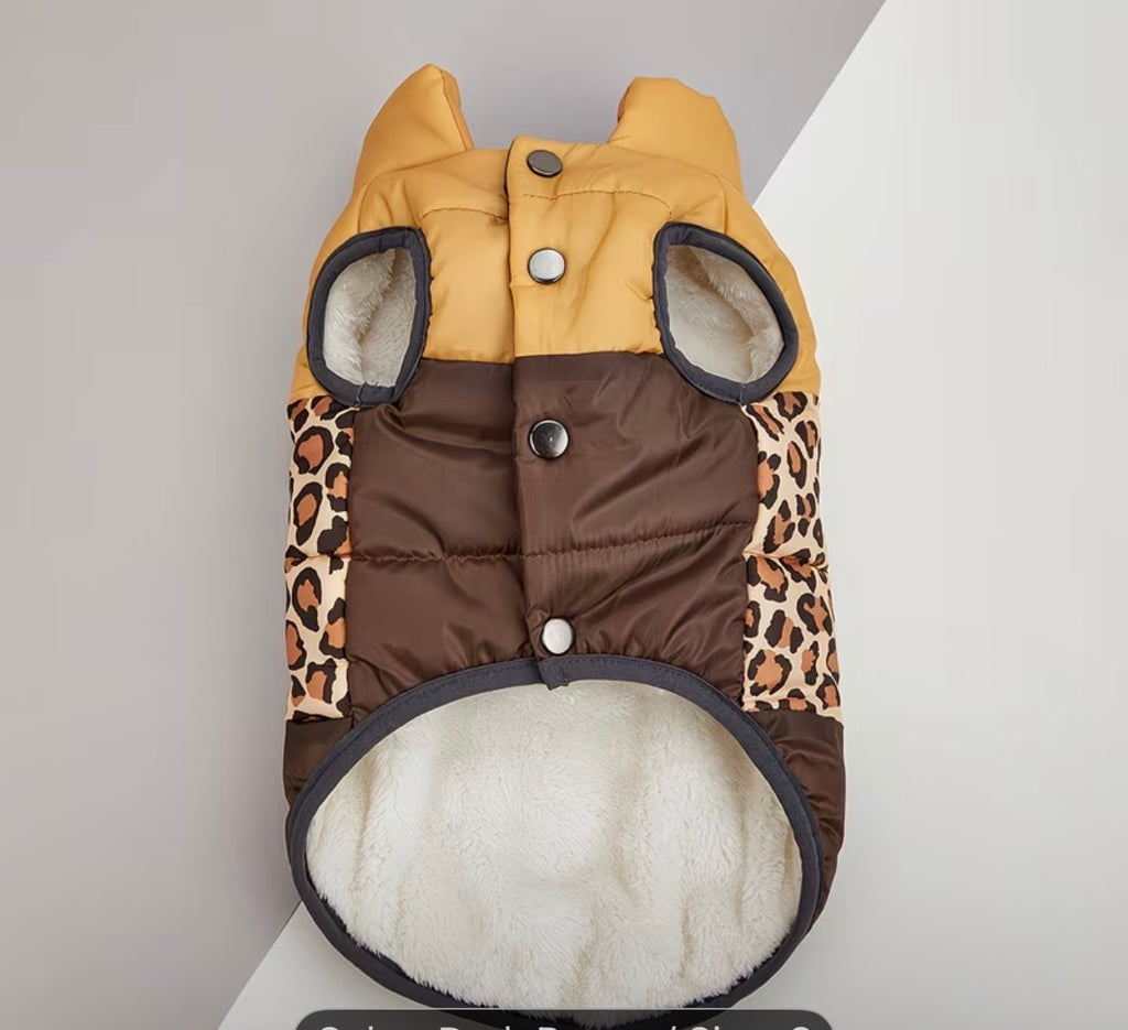 Padded dog winter coat