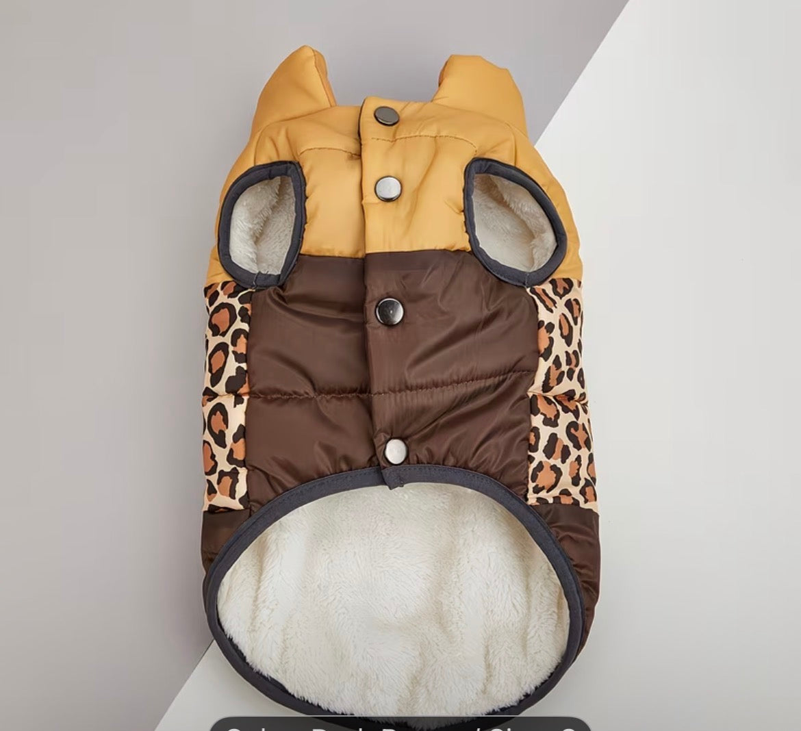 Padded dog winter coat