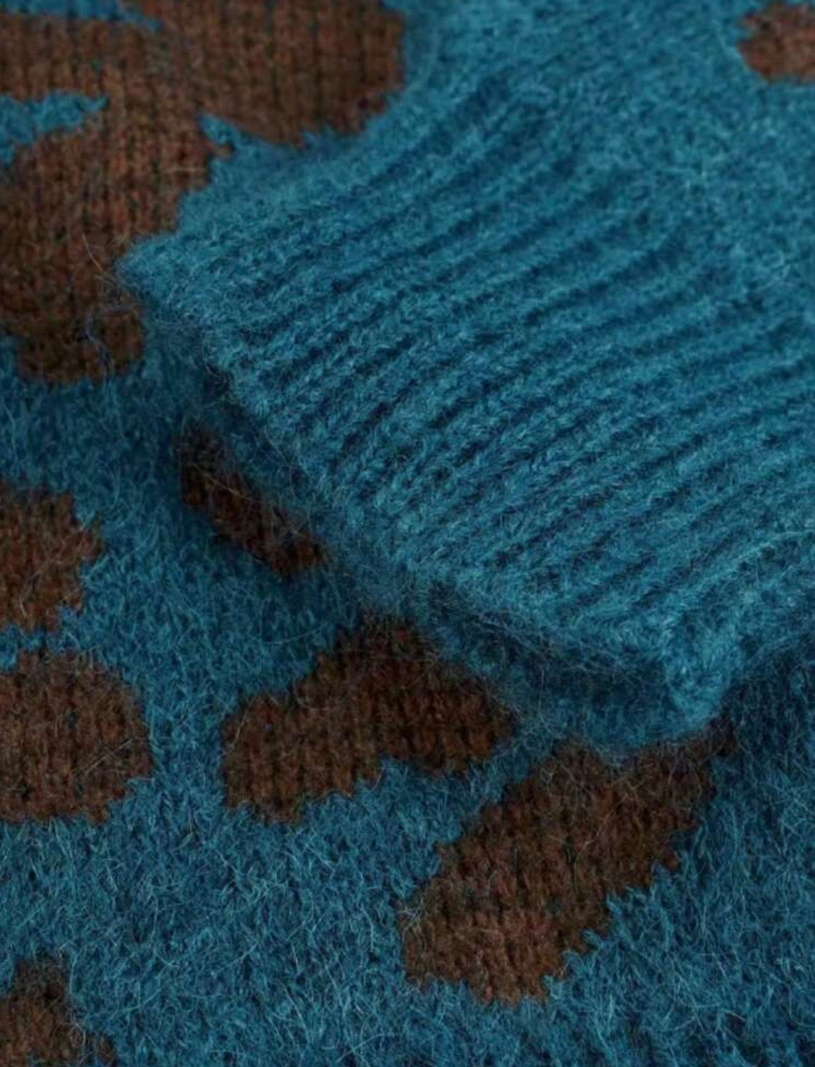 Blue turtleneck jersey