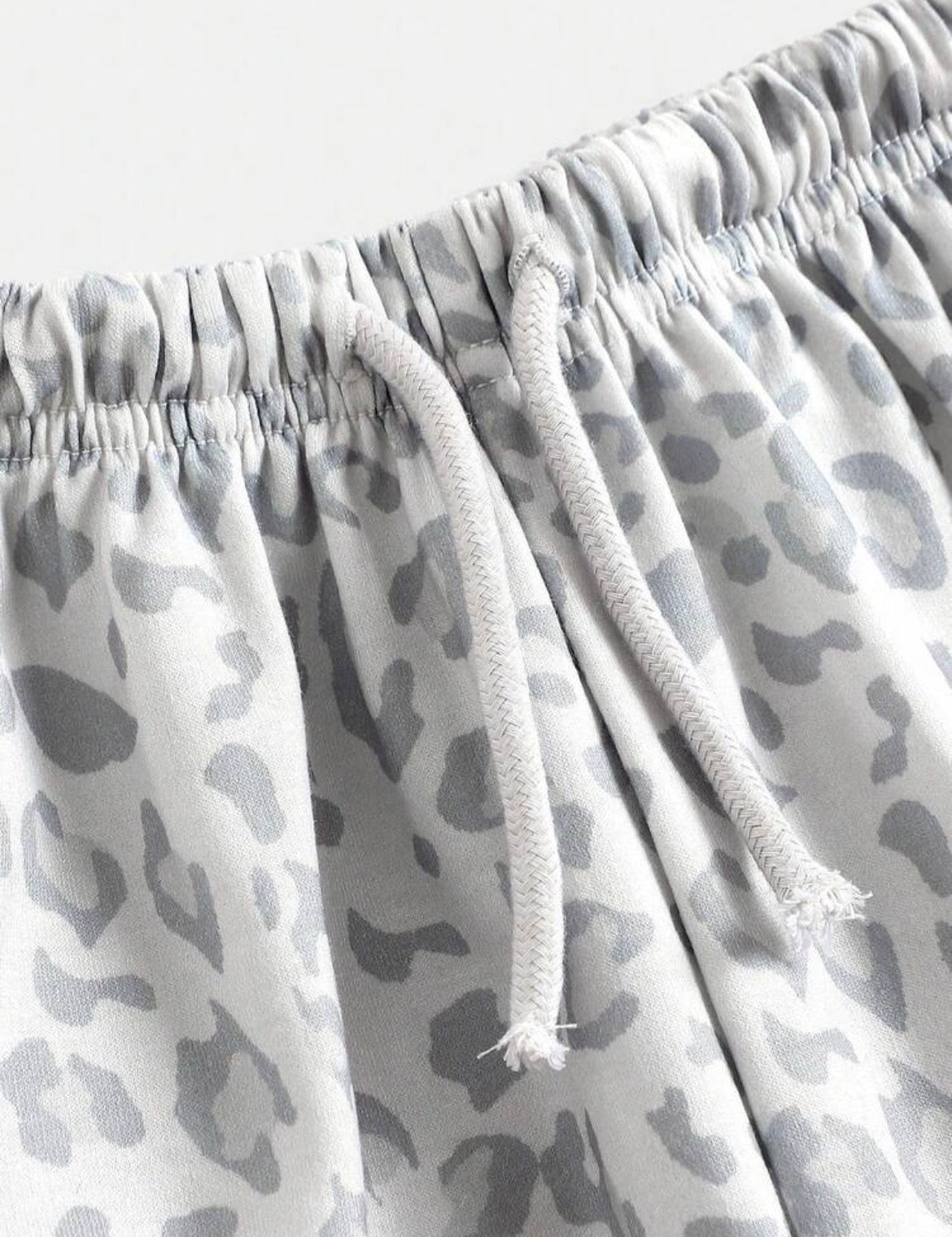 Drawstring Pants - Kids (white & grey)