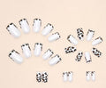 Press On Nails - white leopard