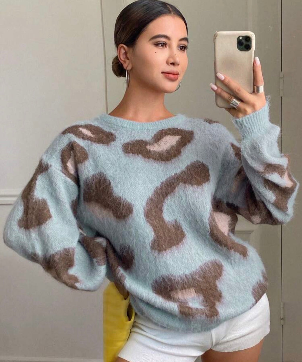 Oversized jersey - blue brown