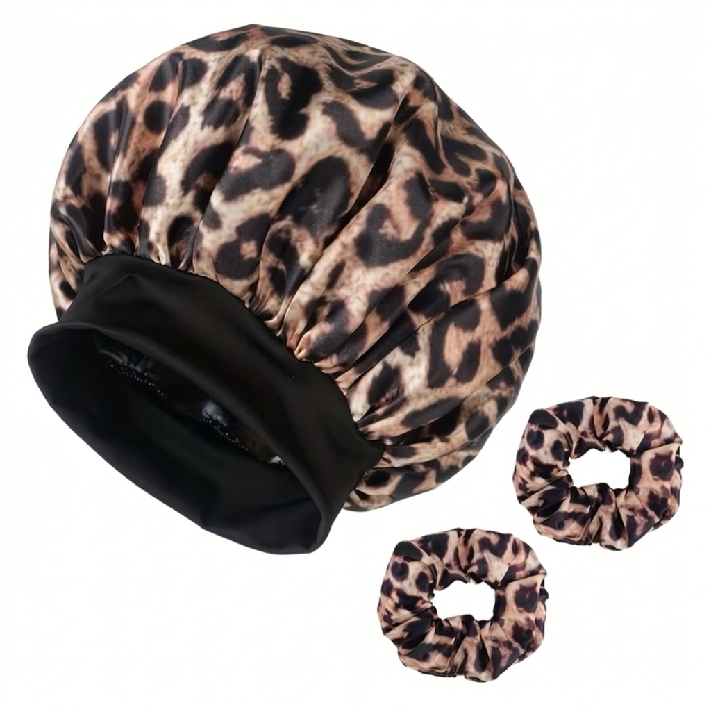 Hair Bonnet - Brown Leopard