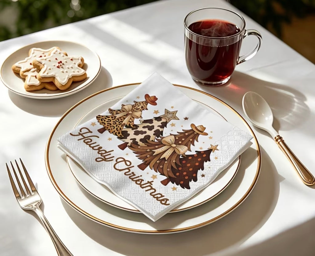 “Howdy Christmas” serviettes