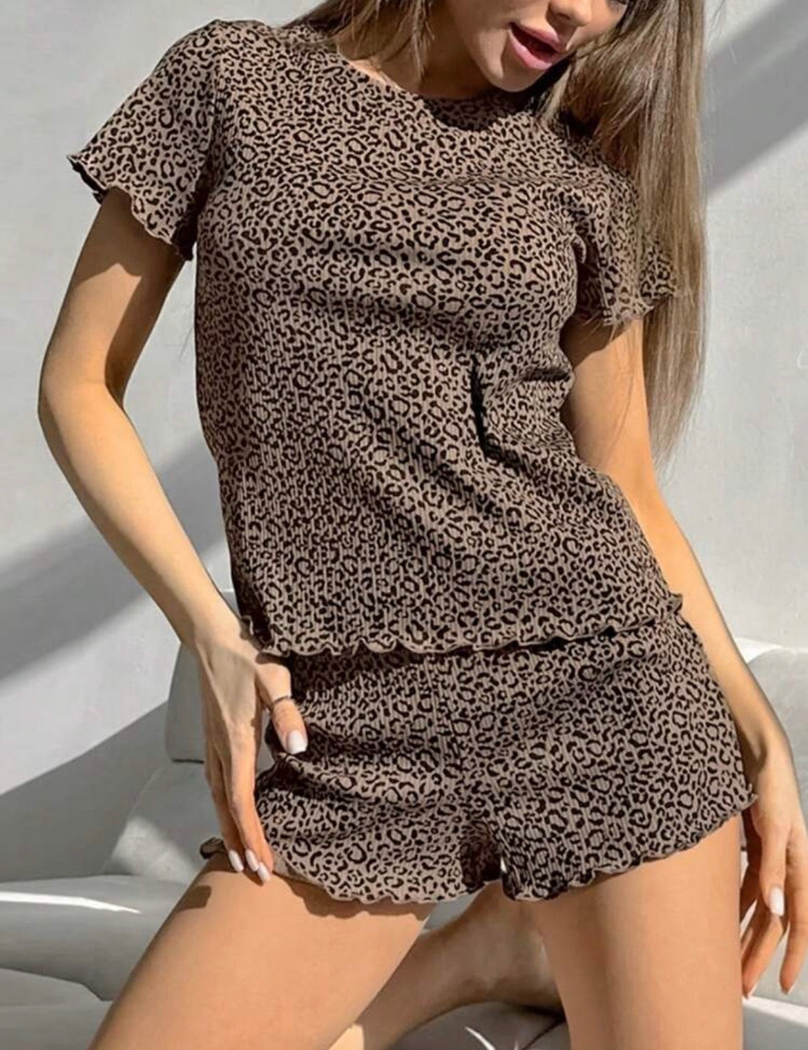 Ribbed 2pc pajama set