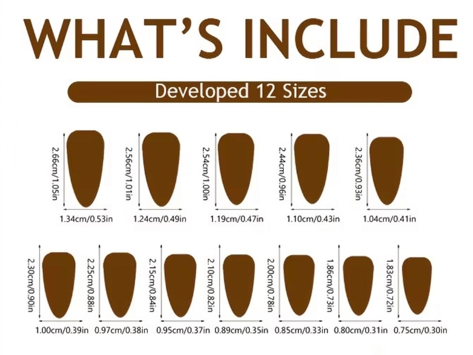 Nails - Orange Almond Shaped